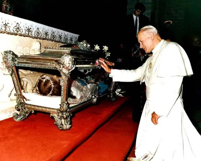 heilige maria goretti en heilige johannes paulus II