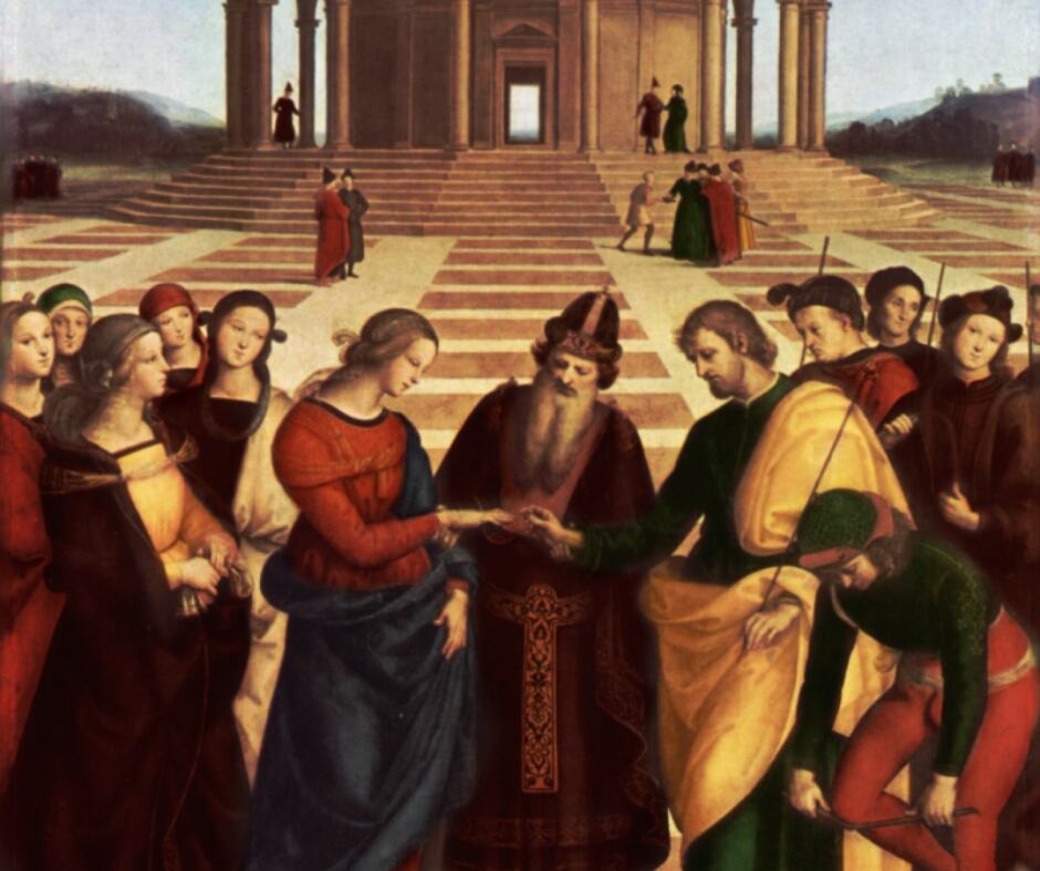 Maria Raphael Het huwelijk van de Maagd Maria van Raphael - Katholieke Vesting