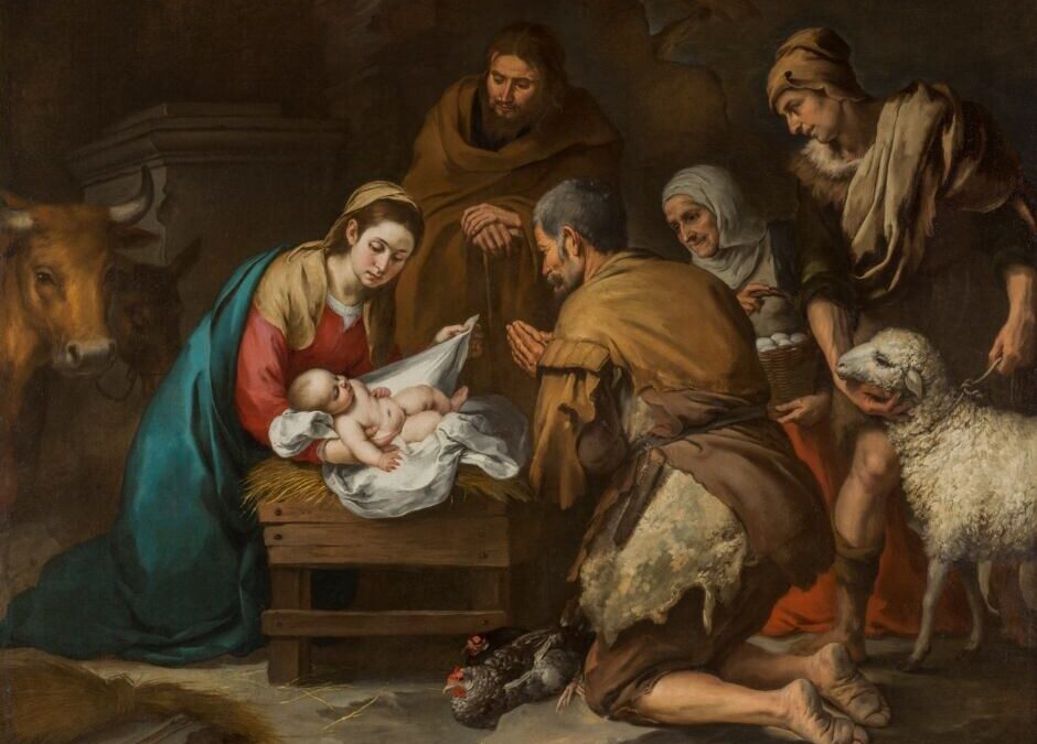 De aanbidding van de herders van Murillo