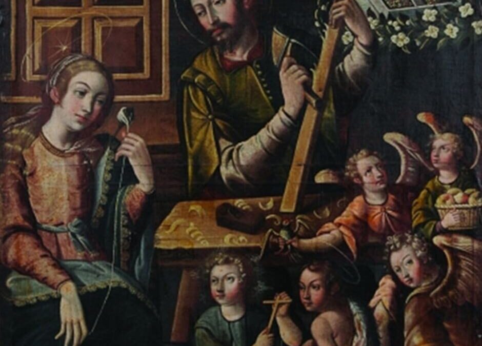 De Familie in het atelier van Jozef (Anoniem)