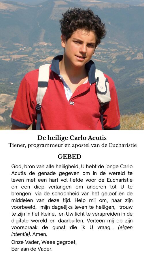 De heilige Carlo Acutis GEBED