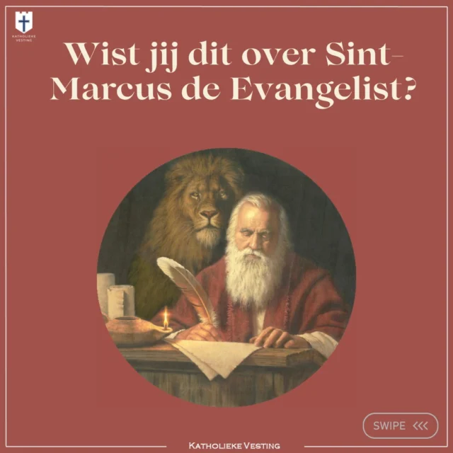 📖✨ Vandaag, 25 april, vieren we het feest van Sint-Marcus de Evangelist!

Wist je dat Marcus nauw verbonden was met de apostel Petrus? Dat hij het Evangelie schreef dat begint met de krachtige stem van Johannes de Doper in de woestijn? 🦁

Sint-Marcus herinnert ons eraan om met moed en kracht het geloof te verkondigen, net zoals hij deed! 🙌

Swipe om meer te leren over dit inspirerende heilige ➡️
En vraag vandaag zijn voorspraak om sterker te groeien in je geloof. 🙏

Delen is evangeliseren!

#SintMarcus #Evangelist #Heiligenfeest #Katholiek #Bijbel #EvangelieVanMarcus #KatholiekeVesting #Geloofsverdieping #Heiligen #ChristelijkeInformatie
